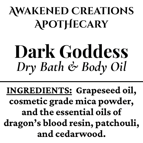 Dark Goddess Dry Body & Bath Oil
